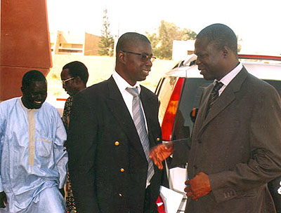 Pr. Sall, Prof. Mbaye, M Pape Gueye, and Prof. Bachir Wade