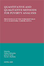 Proceedings of the Workshop QUANTITATIVE AND QUALITATIVE METHODS FOR POVERTY ANALYSIS