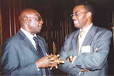 Prof. Shem Migot-Adholla and AkinAdesina