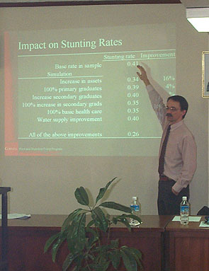 Stephen Younger presents results from Children's Health and Nutritional Status in Uganda