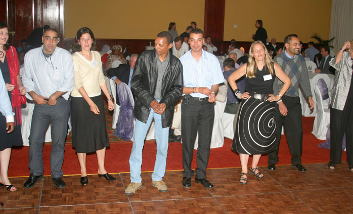 Participants at Thursday's conference dinner