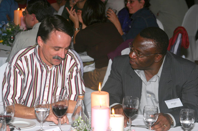 Participants at Thursday's conference dinner